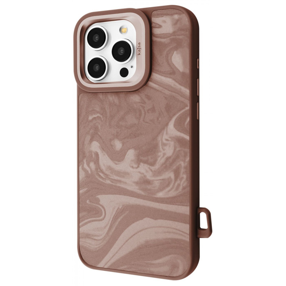 Чехол Kajsa Fluid Art with Magnetic Ring iPhone 16 Pro Max desert titanium на картинке №1