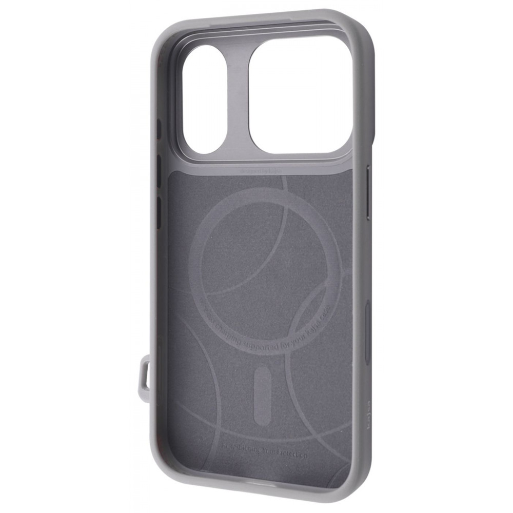 Чехол Kajsa Fluid Art with Magnetic Ring iPhone 17 Pro gray на картинке №3