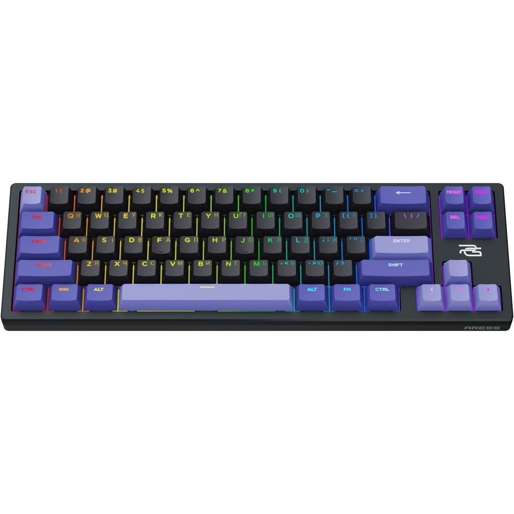 Проводная магнитная клавиатура Proove Gaming Aress (Ukraine Layout) black/purple (MKAR00022416) Чёрный/фиолетовый на картинке №12