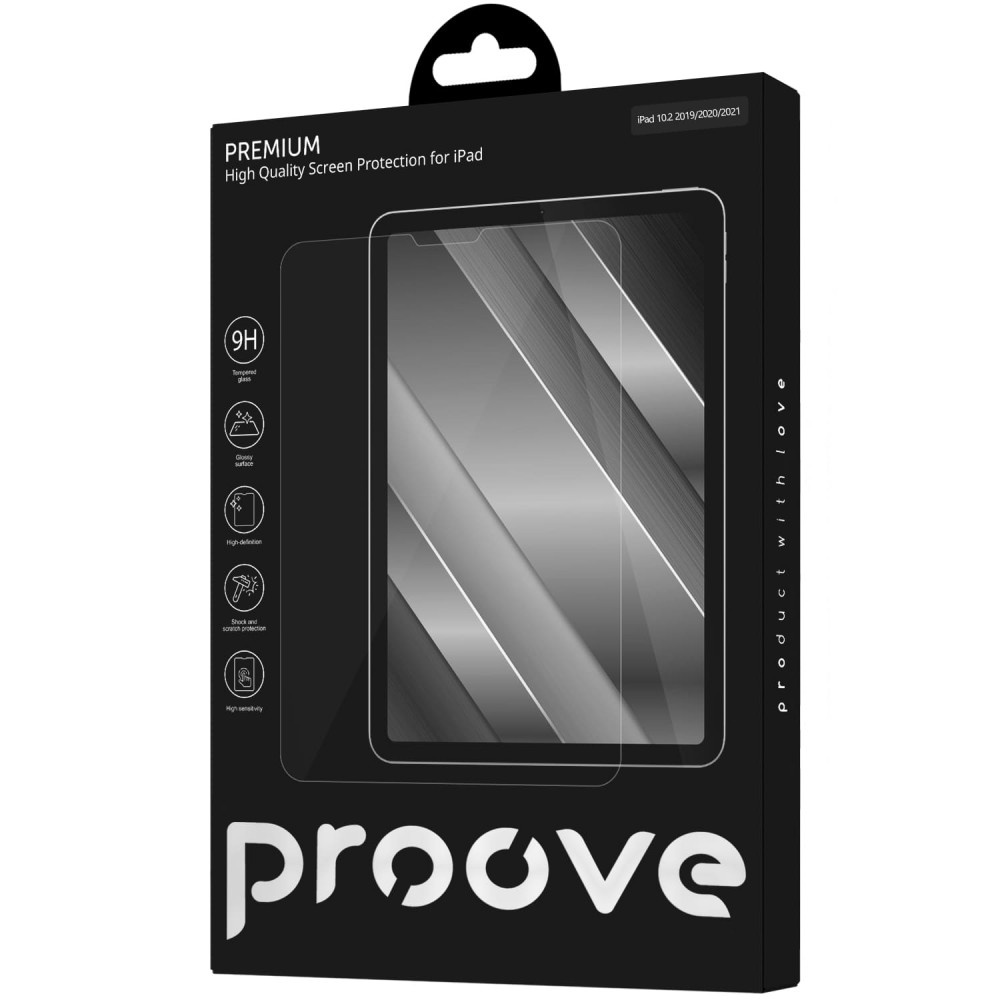 Защитное стекло Proove Premium for iPad 10.2 2019/2020/2021 transparent на картинке №2