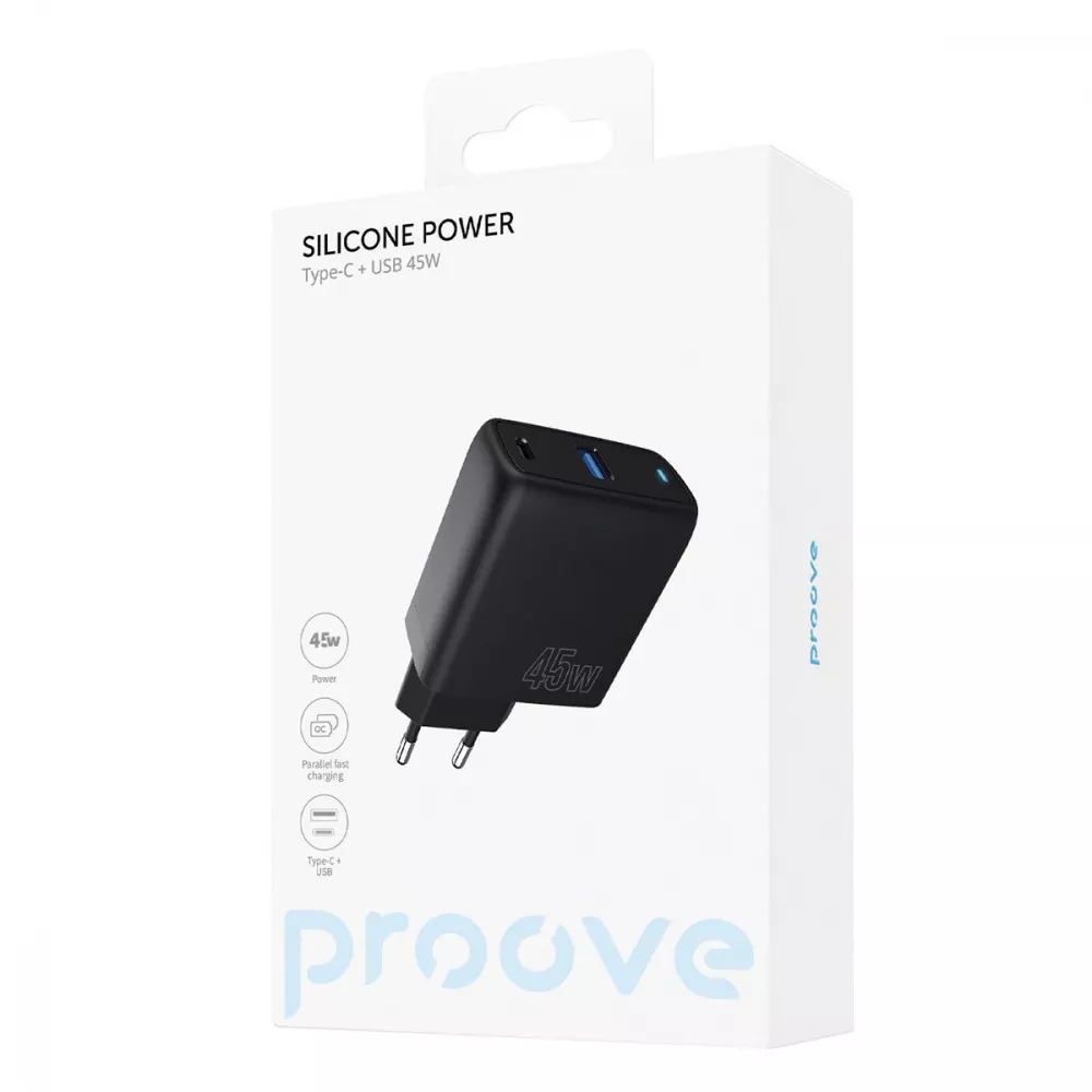 МЗП Proove Silicone Power 45W (Type-C + USB) — Придбати в Україні - фото 1