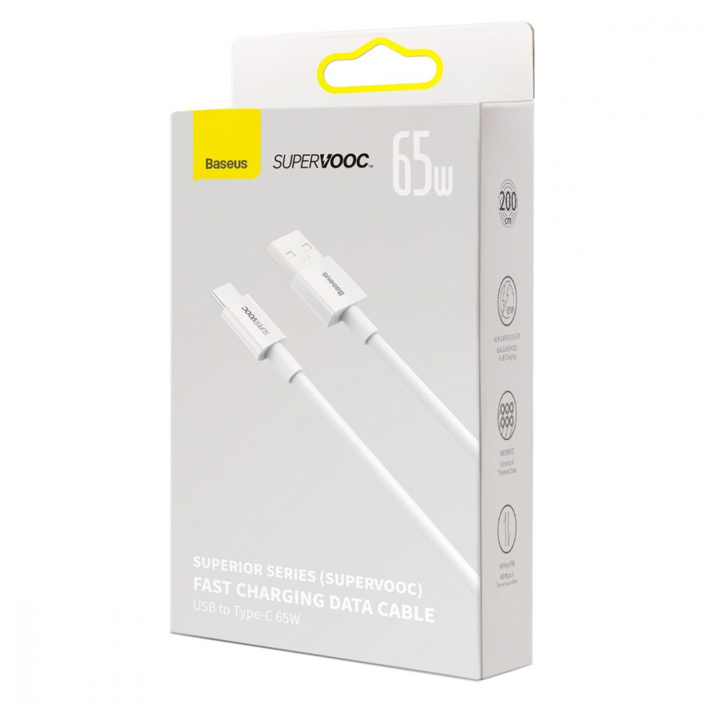 Кабель Baseus Superior Series (SUPERVOOC) Fast Charging Data Type-C 65W (2m) — Придбати в Україні - фото 1
