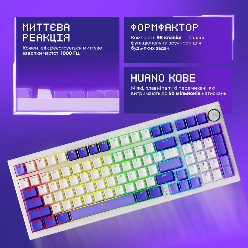 Беспроводная клавиатура Proove  Gaming Slicker Special Edition  (Ukraine Layout) - фото 3