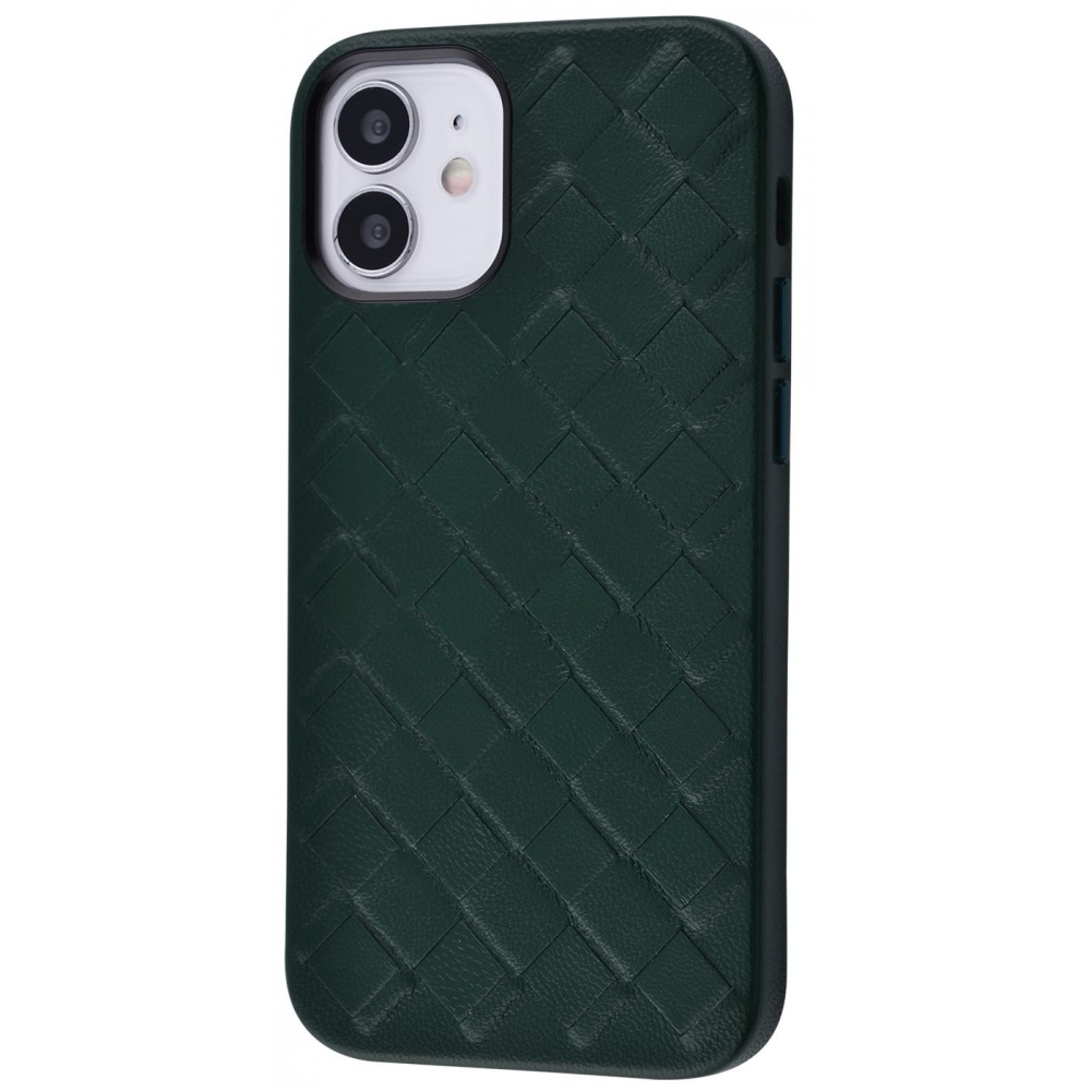 Чехол Genuine Leather Case Weaving Series iPhone 12 mini - фото 2