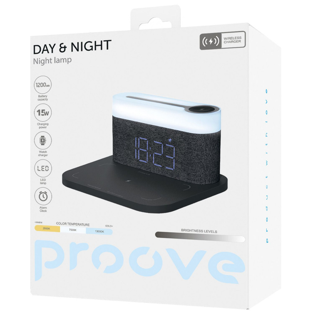 Нічник з Бездротовою Зарядкою Proove Day & Night — Придбати в Україні - фото 1