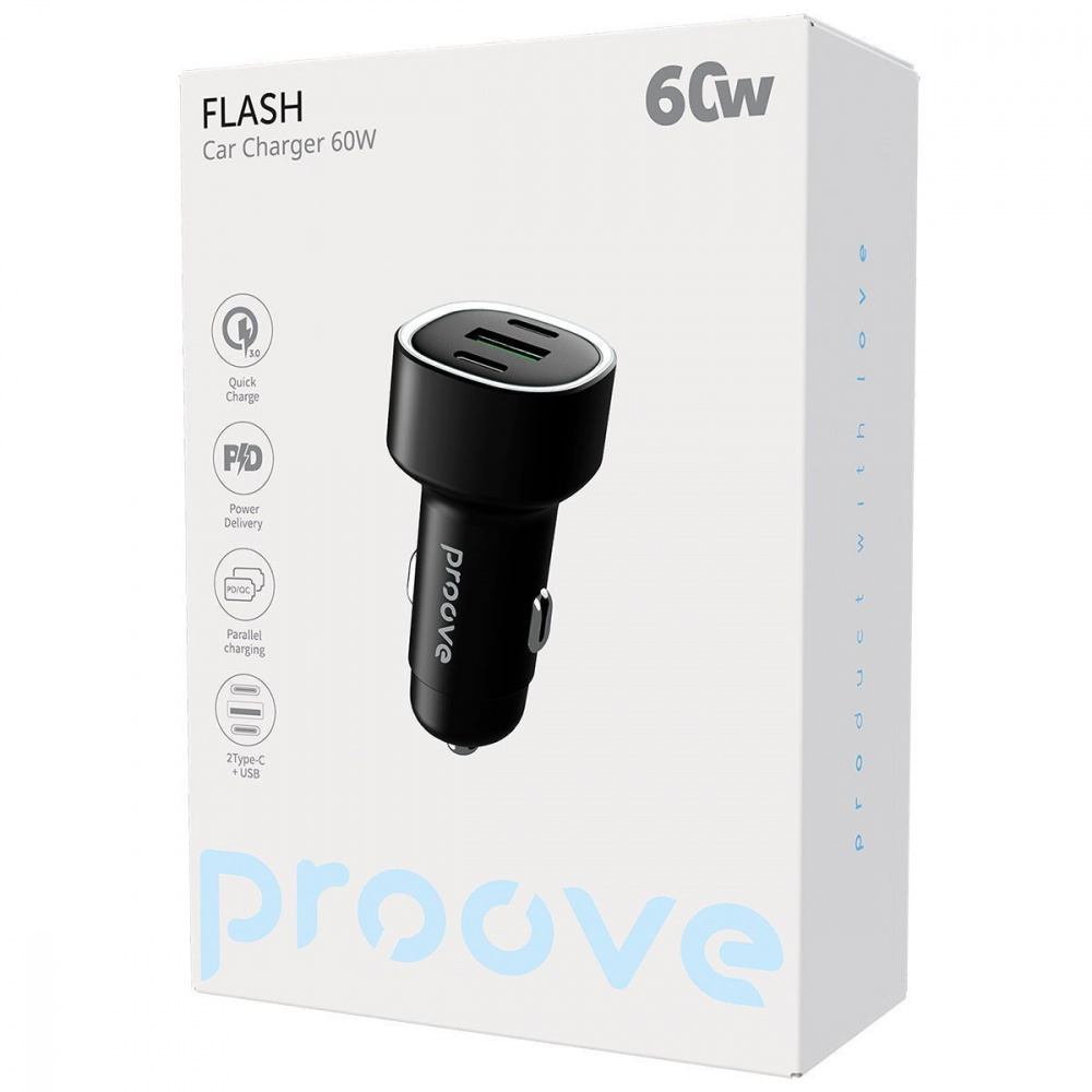 АЗУ Proove Flash 60W (2Type-C + USB) - фото 1