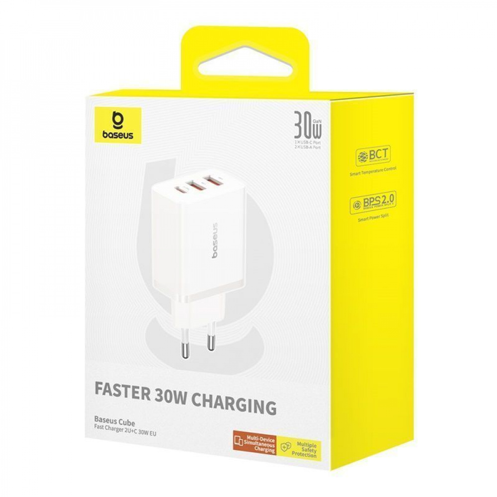 МЗП Baseus Cube Fast Charger 30W (Type-C + USB) — Придбати в Україні - фото 1