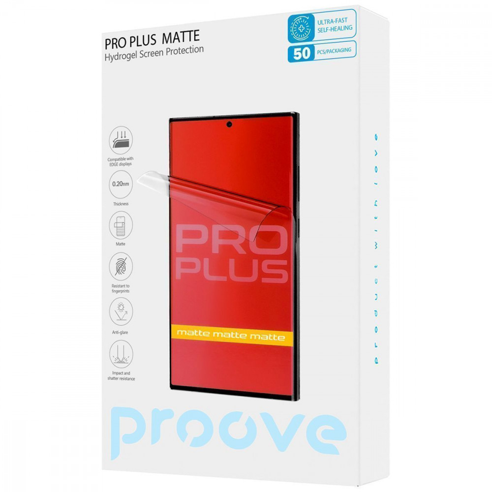 Захисна гідрогелева плівка Proove Hydrogel Screen Protection PRO PLUS Matte — Придбати в Україні