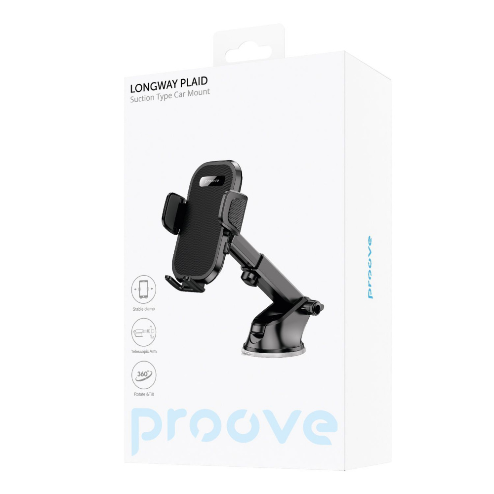Автомобільний тримач Proove Longway Plaid Suction Type Car Mount — Придбати в Україні - фото 1