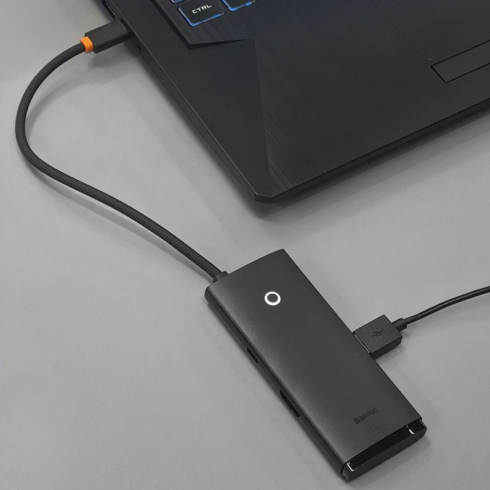 USB-Хаб Baseus Lite Series 5-in-1 (Type-C to HDMI + 3xUSB 3.0 + PD) — Придбати в Україні - фото 7