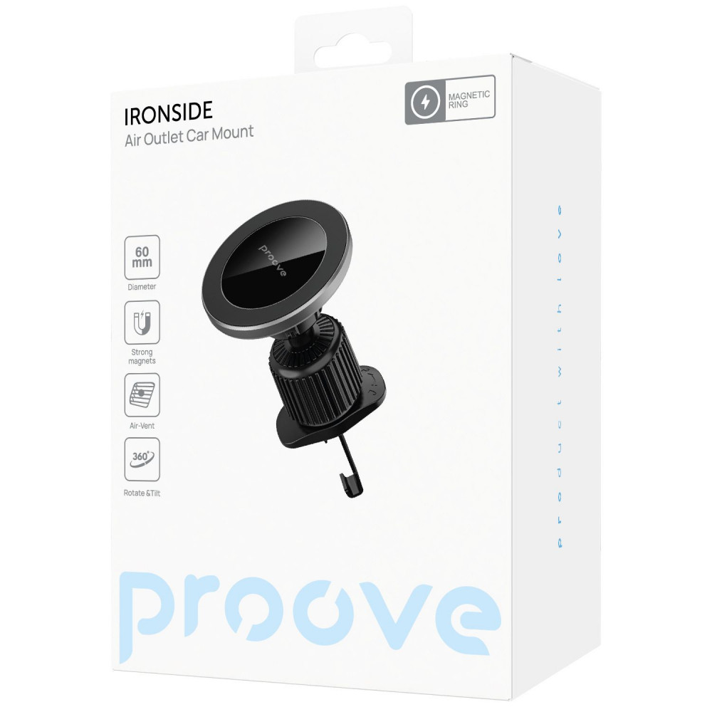 Автодержатель Proove Ironside Air Outlet Car Mount Magnetic Ring - фото 1