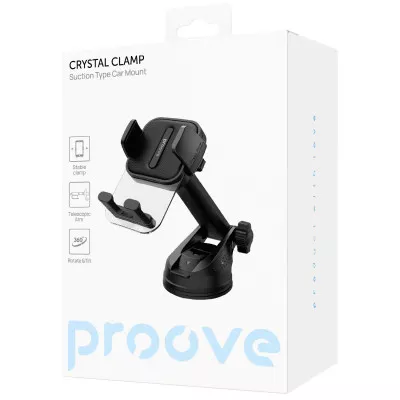 Автомобільний тримач Proove Crystal Clamp Suction Type Car Mount — Придбати в Україні