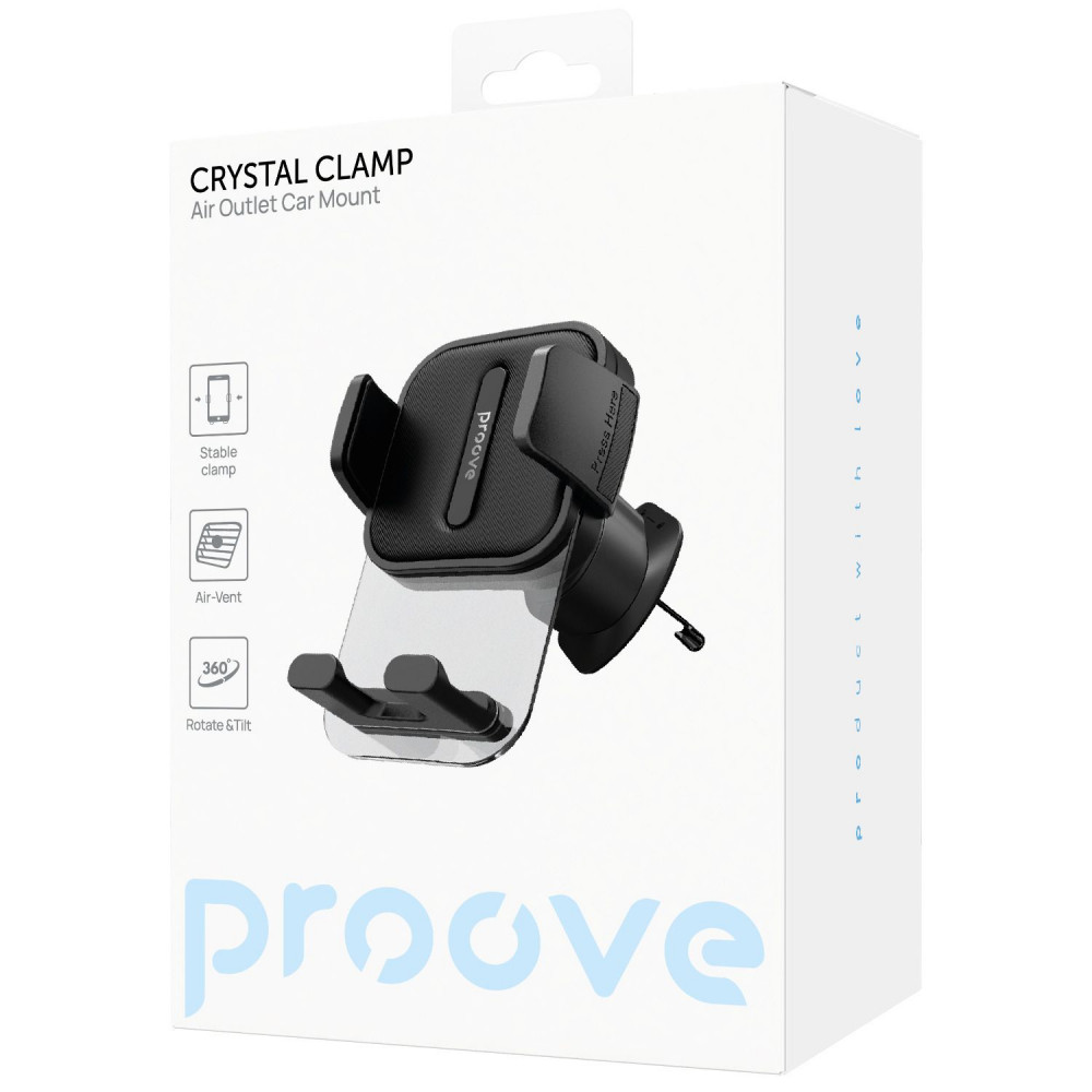 Автомобільний тримач Proove Crystal Clamp Air Outlet Car Mount — Придбати в Україні - фото 1