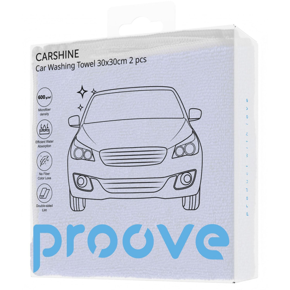 Автомобильная Микрофибра Proove Carshine (30*30cm) 2 pcs - фото 1