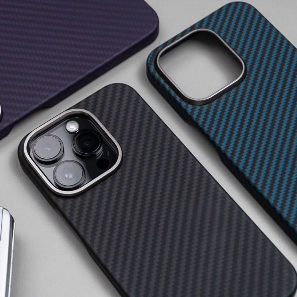 Чехол WAVE Premium Carbon Slim with Magnetic Ring iPhone 14 Plus/15 Plus - фото 3