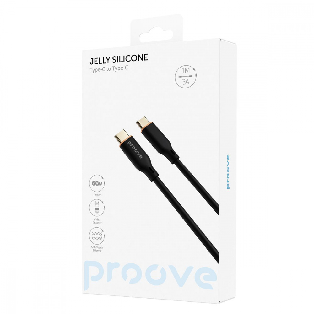 Кабель Proove Jelly Silicone Type-C to Type-C 60W (1m) — Придбати в Україні