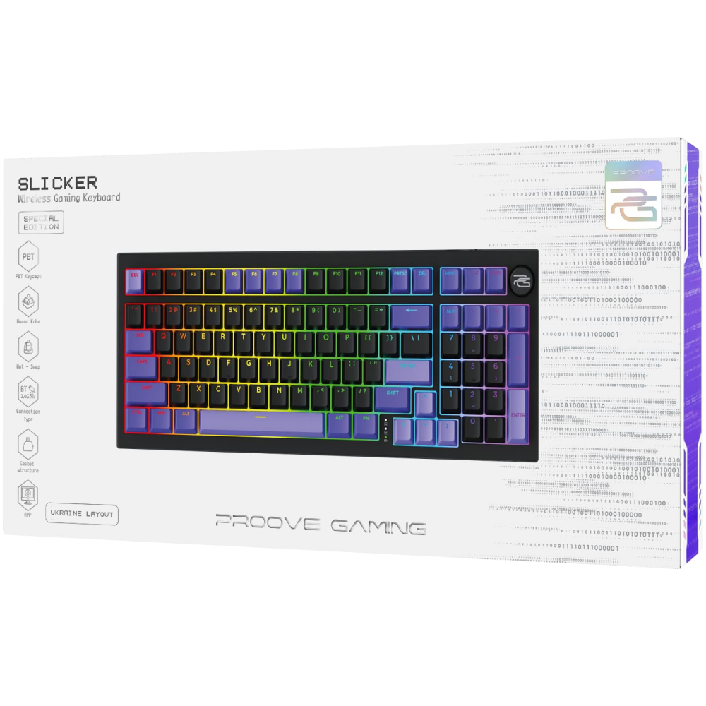 Беспроводная клавиатура Proove  Gaming Slicker Special Edition  (Ukraine Layout) - фото 1