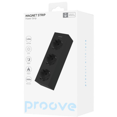 Мережевий фільтр Proove Magnet Strip (3xAC) 1.6m — Придбати в Україні
