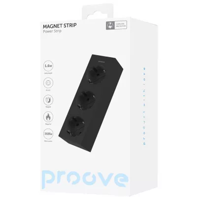 Мережевий фільтр Proove Magnet Strip (3xAC) 1.6m — Придбати в Україні