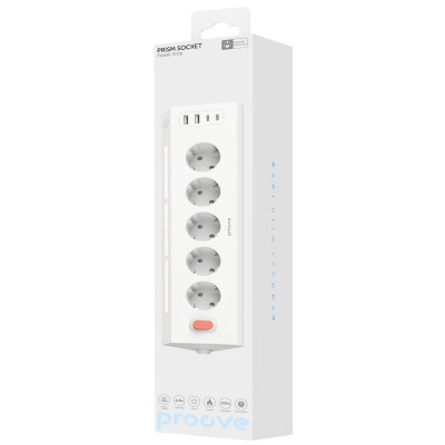 Мережевий фільтр Proove Prism Socket (5xAC + 2xType-C + 2xUSB) 1.6m — Придбати в Україні