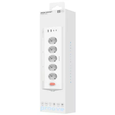 Мережевий фільтр Proove Prism Socket (5xAC + 2xType-C + 2xUSB) 1.6m — Придбати в Україні