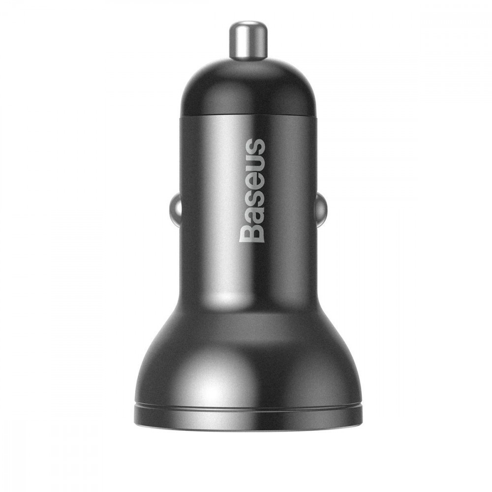 АЗП Baseus Digital Display Dual USB 4.8A Car Charger 24W with Three Primary Colors 3-in-1 gray на малюнкі №7