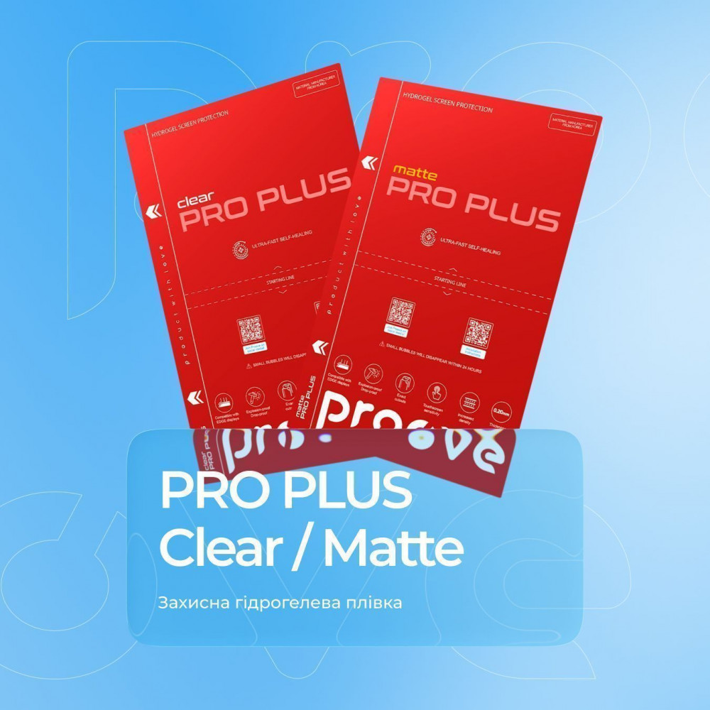 Защитная гидрогелевая пленка Proove Hydrogel Screen Protection PRO PLUS Clear - фото 2