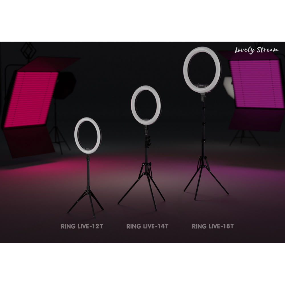 Кільцева світлодіодна LED лампа Lovely Stream 14 "Full Set — Придбати в Україні - фото 12