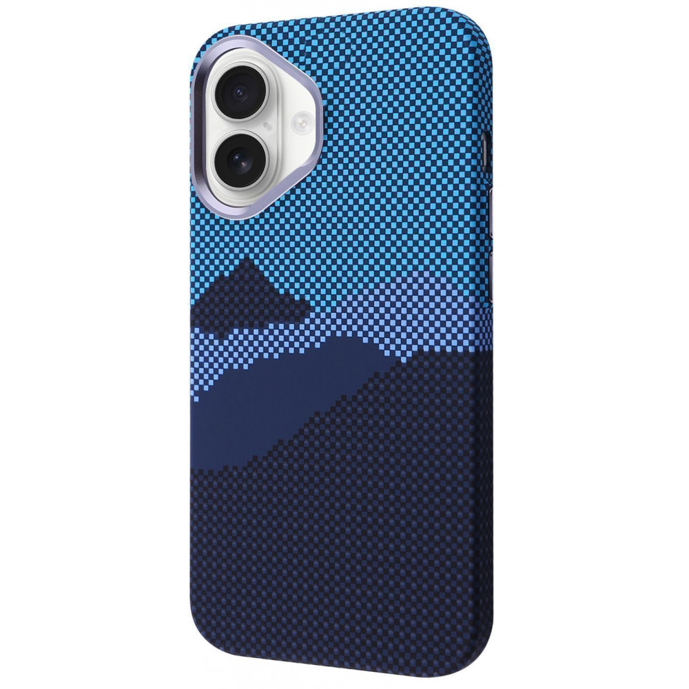 Чехол WAVE Gleam Case with Magnetic Ring iPhone 16 blue mountain на картинке №1