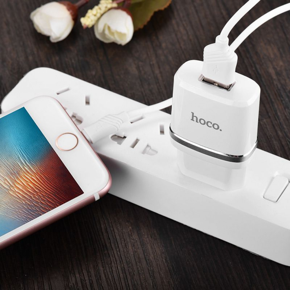 СЗУ Hoco C11 Charger + Cable (Lightning) 1.0A 1USB - фото 3