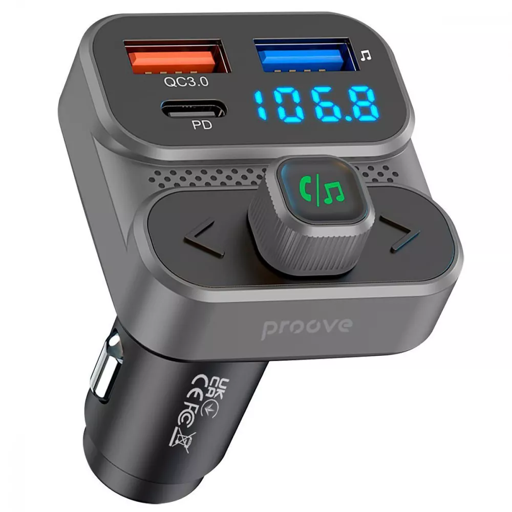 Автомобильное ЗУ Proove FM Launcher Luxor SE 36W (PD+QC3.0) Type-C+USB