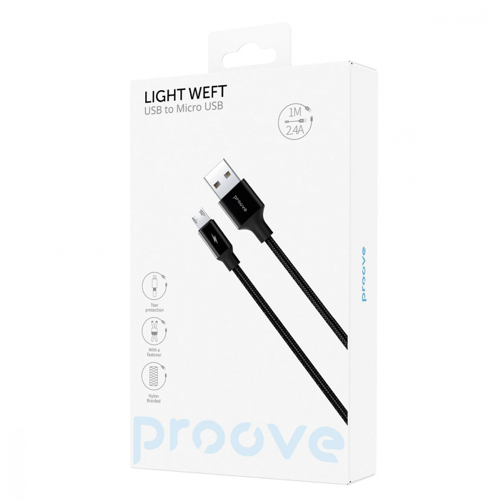 Кабель Proove Light Weft USB to Micro USB 2.4A (1m) — Придбати в Україні