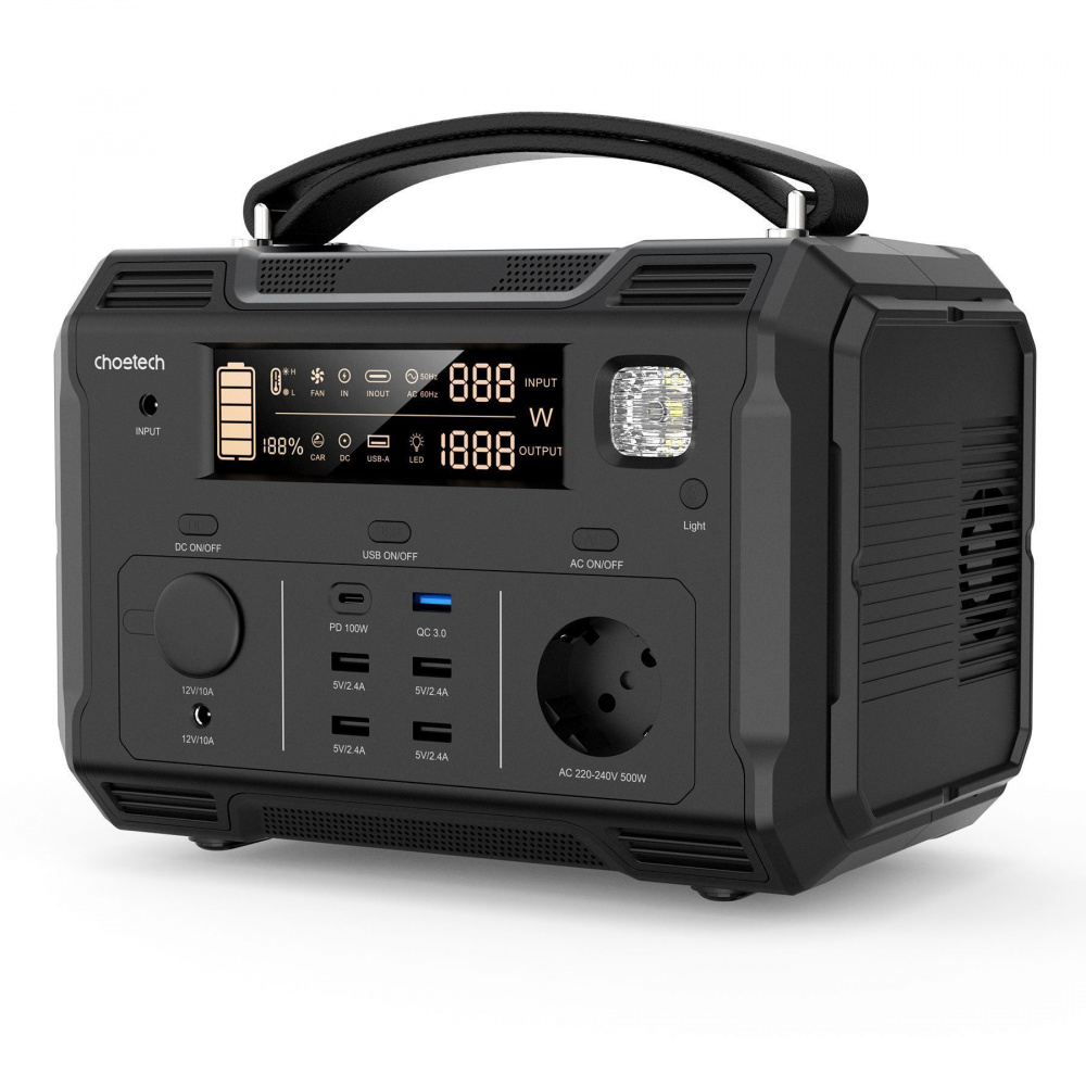 Портативна зарядна станція Choetech 500W* — Придбати в Україні - фото 3