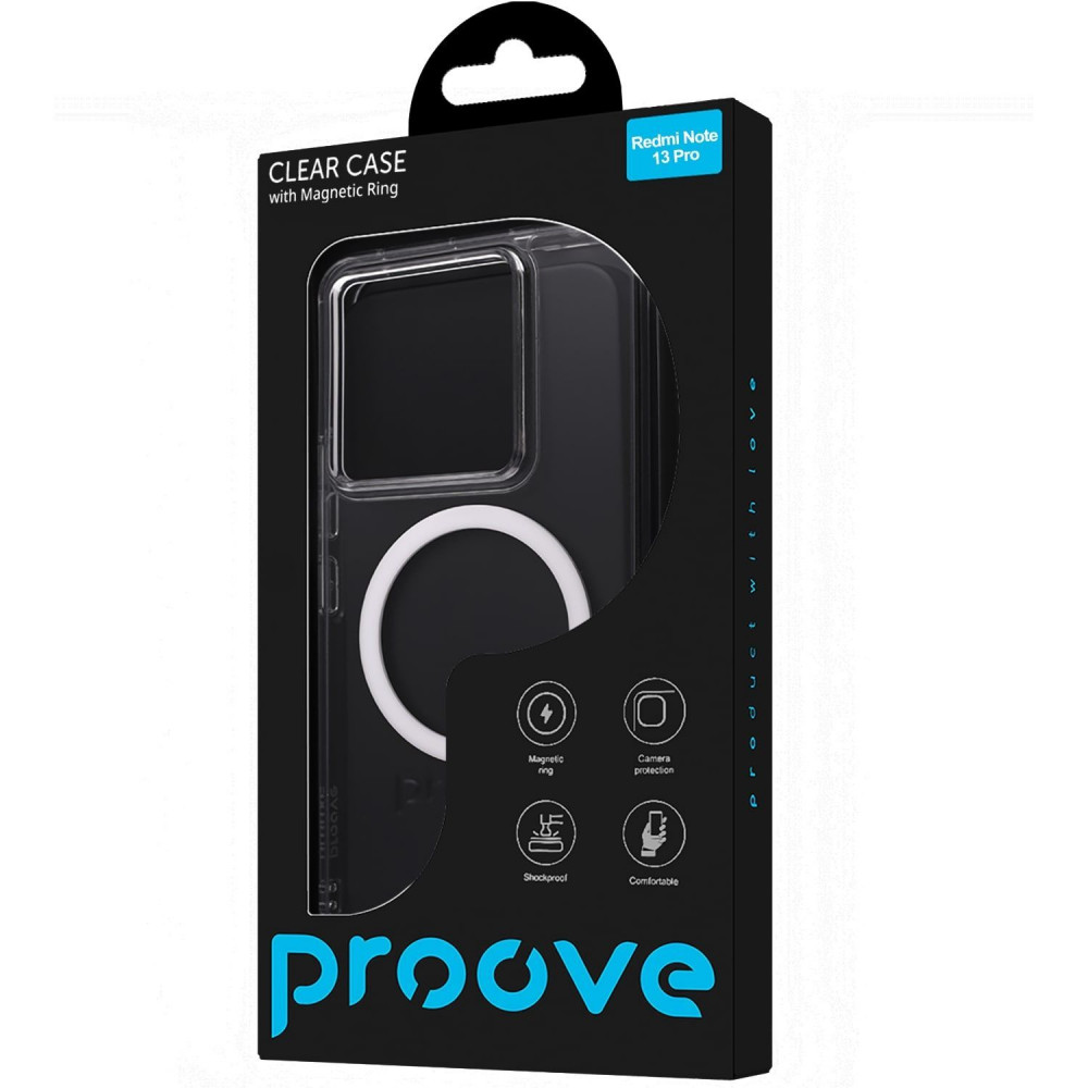 Чохол Proove Clear Case with Magnetic Ring Xiaomi Redmi Note 13 Pro transparent на малюнкі №2