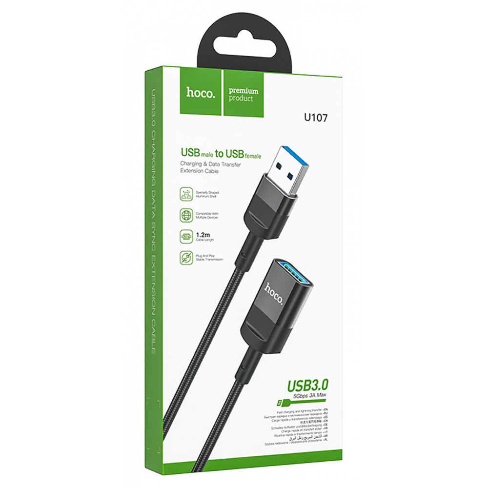 Cable Hoco U107 USB to USB-female (1.2m) - фото 1