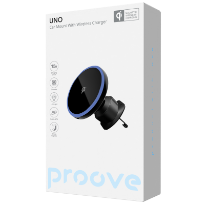 Купить Автодержатель с Беспроводным ЗУ Proove UNO 15W 64743 - Ncase