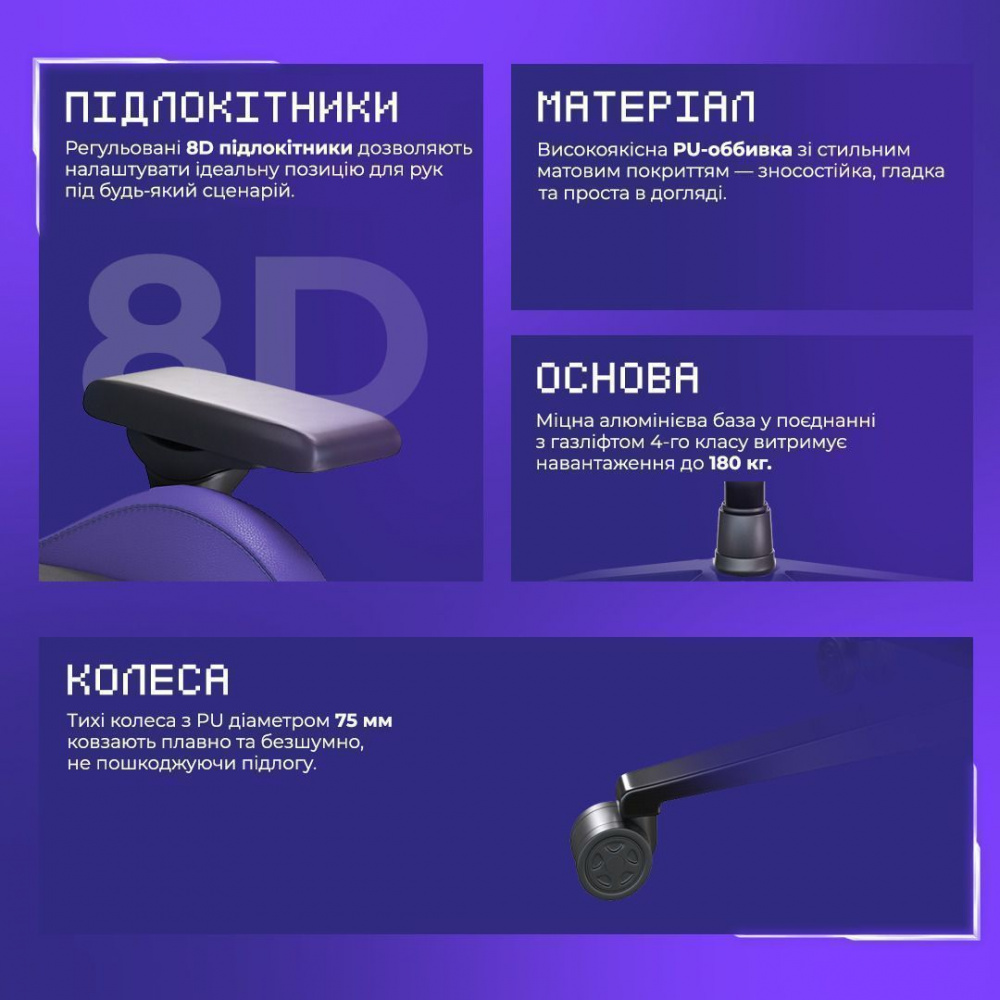 Крісло для геймерів Proove Gaming Major — Придбати в Україні - фото 8