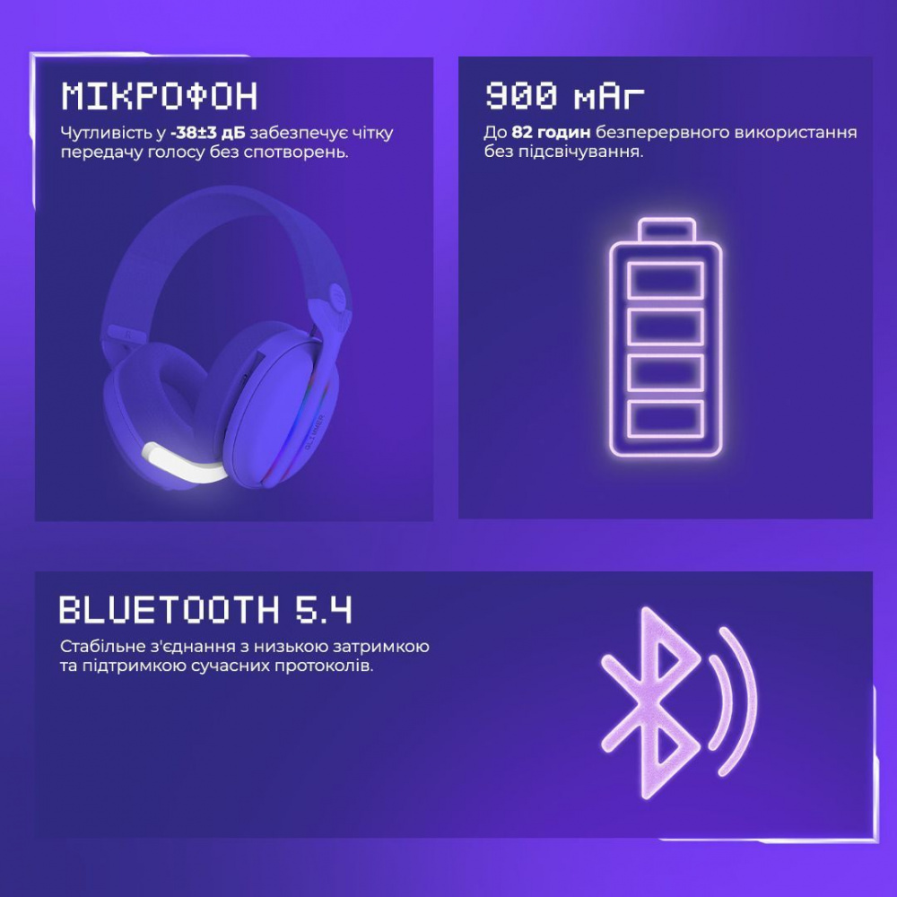 Бездротова ігрова гарнітура Proove Gaming Glimmer (APP) — Придбати в Україні - фото 16