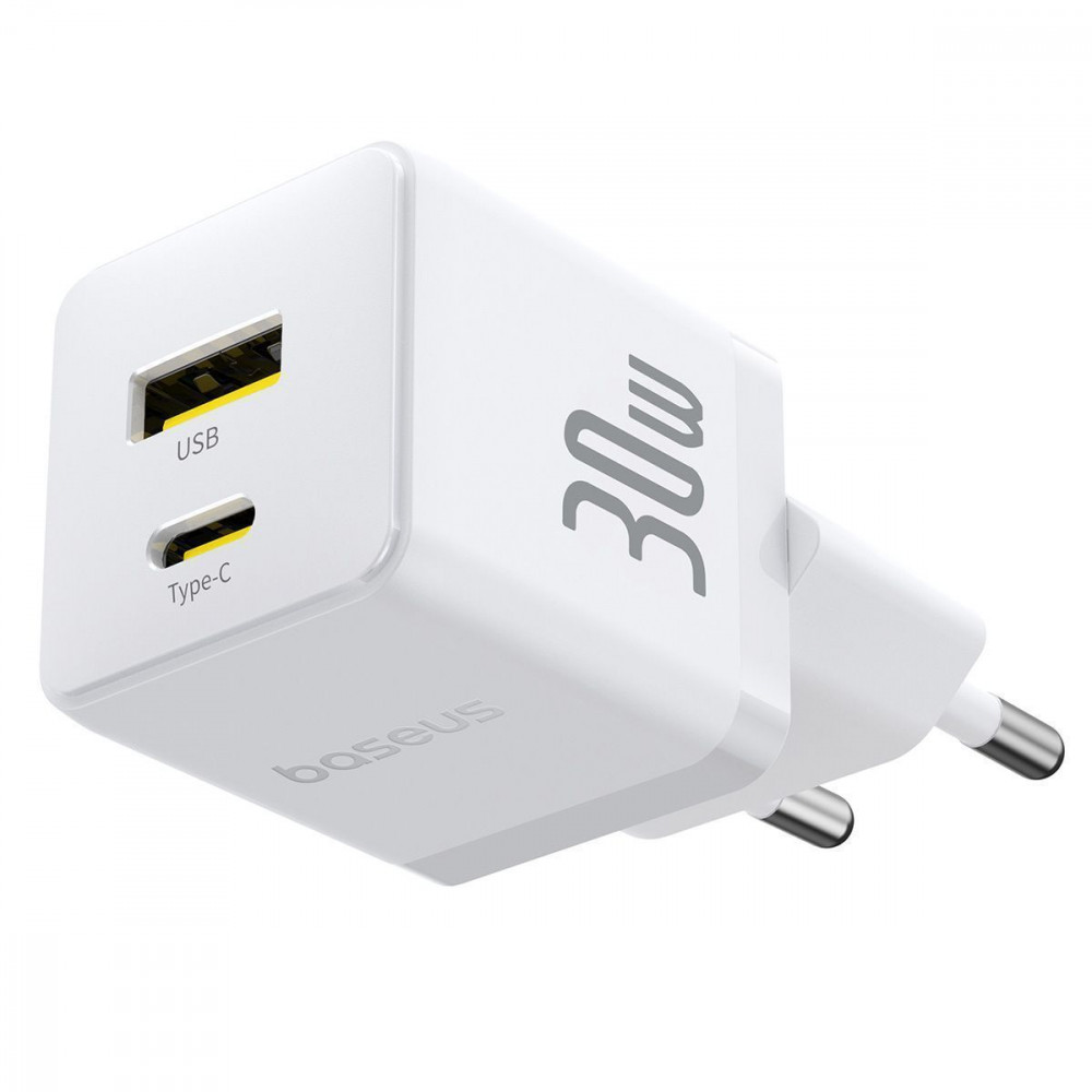 МЗП Baseus Palm Fast Charger Type-C+USB 30W white на малюнкі №3