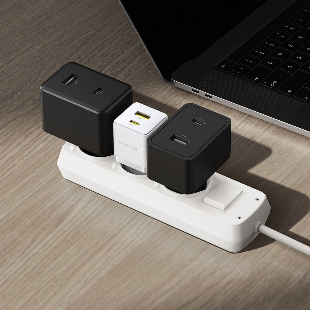 МЗП Baseus Palm Fast Charger Type-C+USB 30W white на малюнкі №5