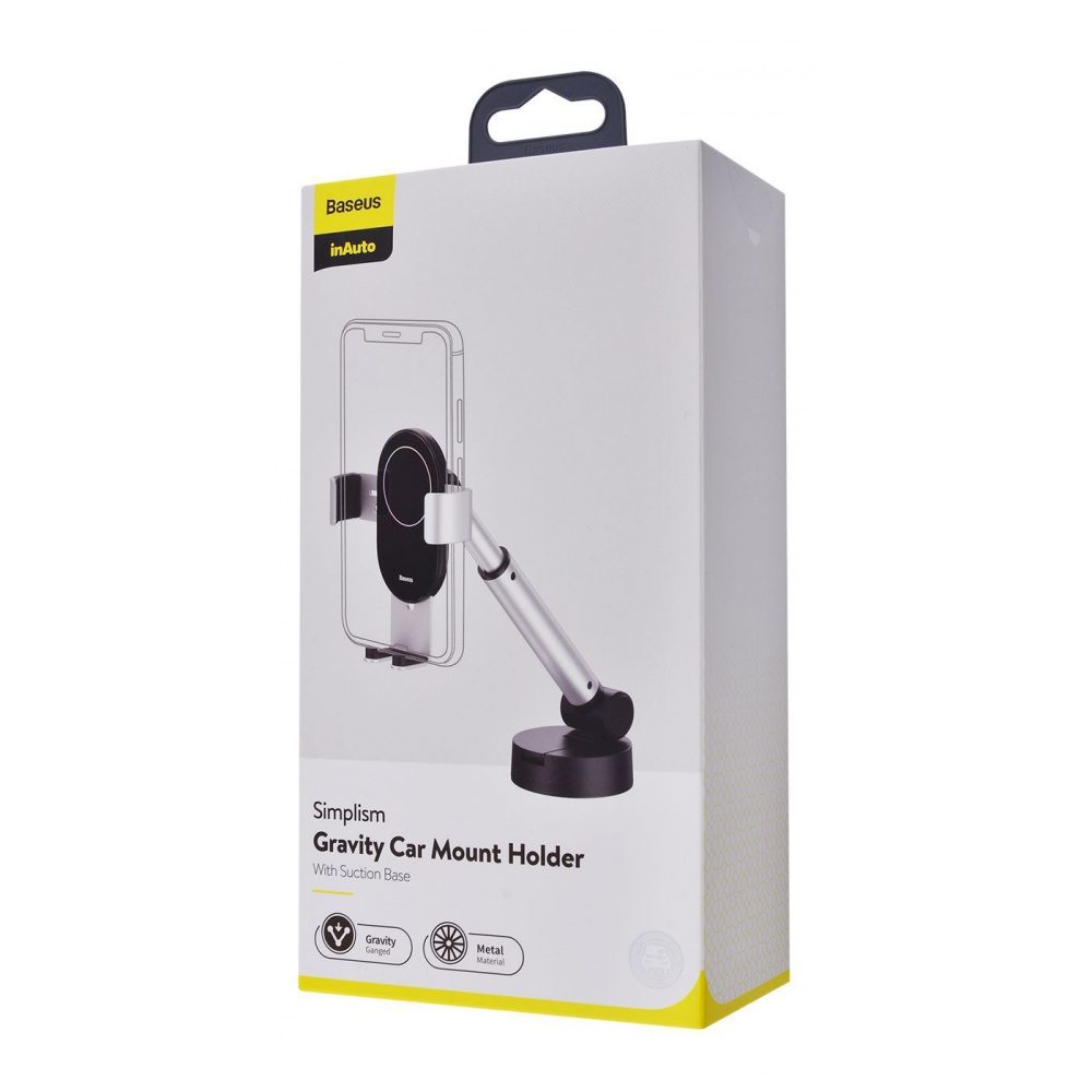 Автомобільний тримач Baseus Simplism Gravity Car Mount With Suction Base — Придбати в Україні - фото 1