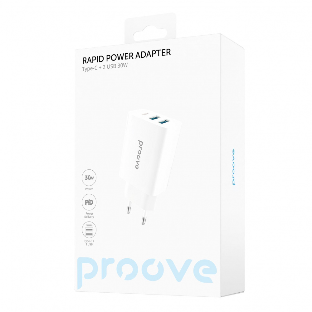 МЗП Proove Rapid 30W (2 USB + Type-C) — Придбати в Україні - фото 1