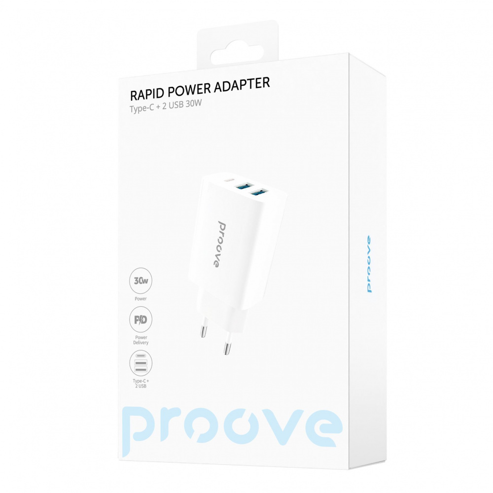 СЗУ Proove Rapid 30W (2 USB + Type-C) - фото 1