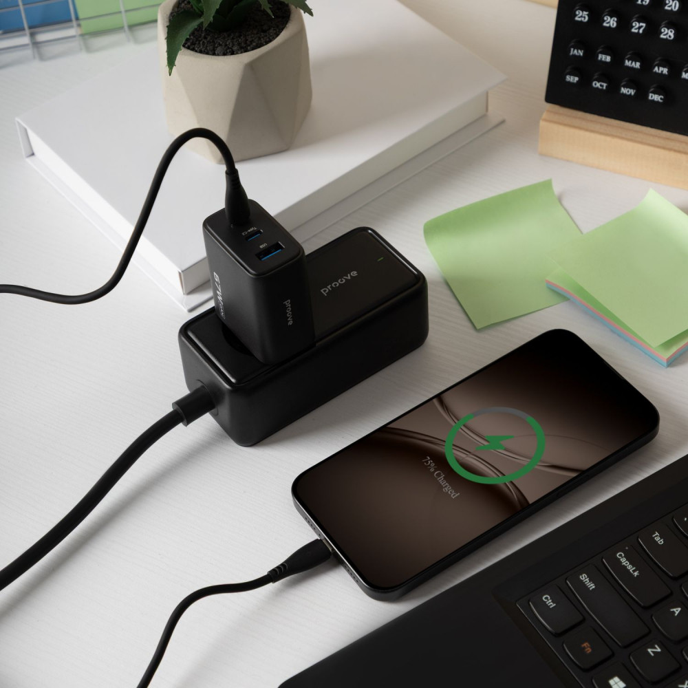 СЗУ Proove Silicone Power 2 67W (2*Type-C+USB) - фото 7