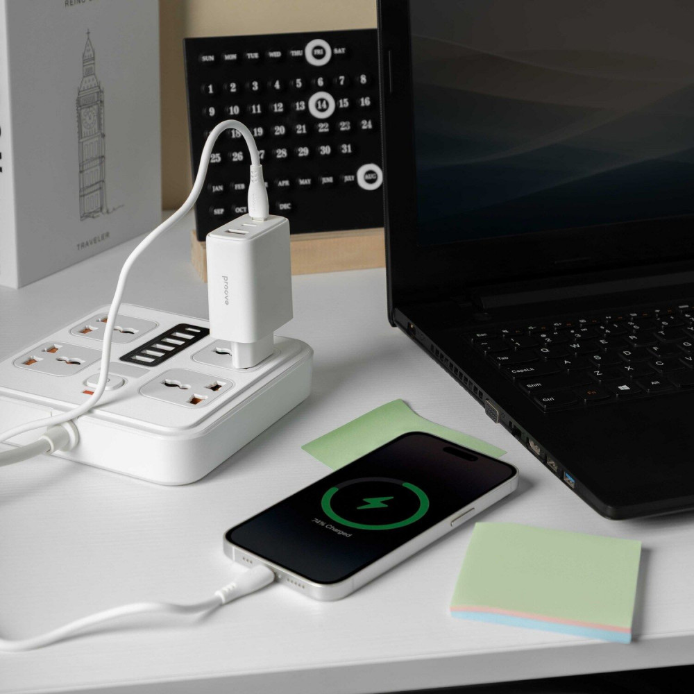 СЗУ Proove Silicone Power 2 67W (2*Type-C+USB) - фото 4