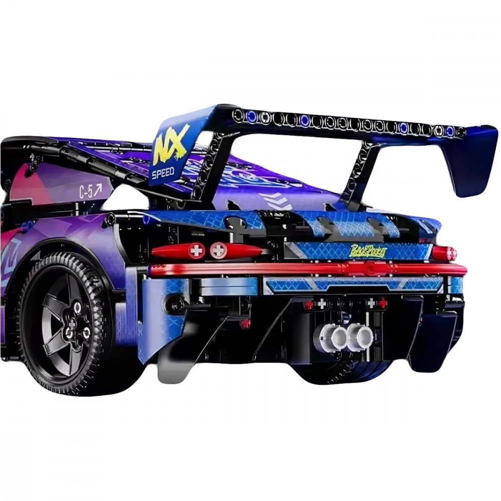 Машинка-конструктор Porsche 911 GT3 Cyberpunk purple (68019) Фиолетовый на картинке №5