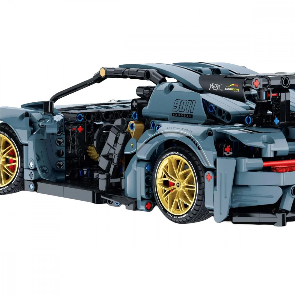 Машинка-конструктор Porsche 911 RWB white (68025) Белый на картинке №4