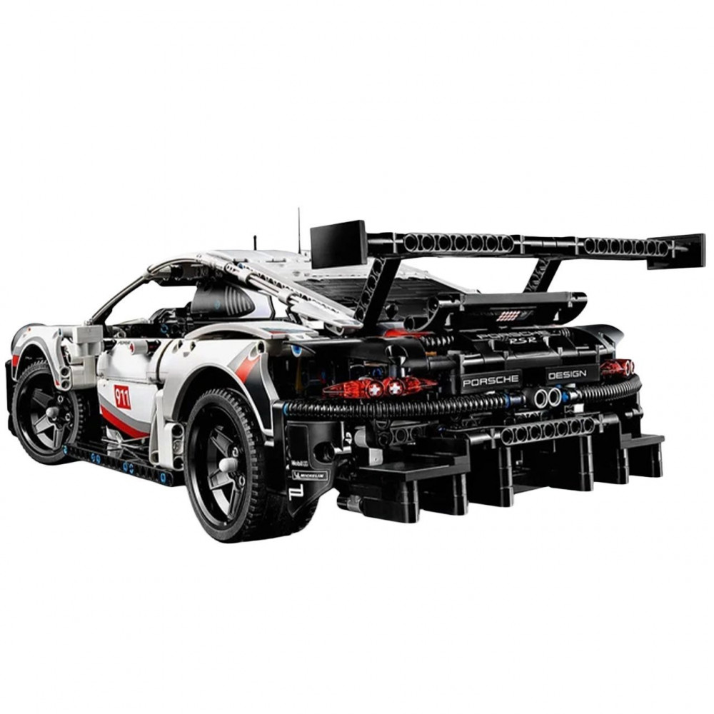 Машинка-конструктор Porsche 911 RSR white (68026) Белый на картинке №4