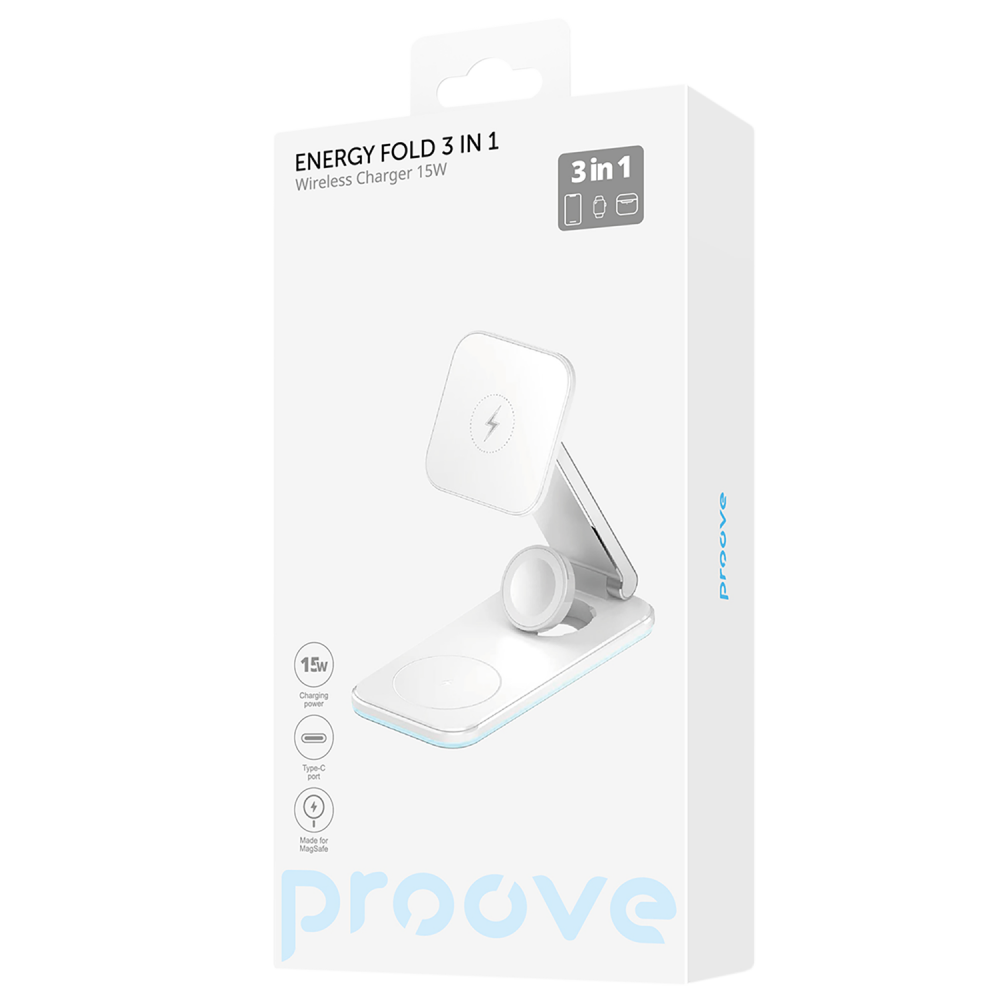 Бездротовий ЗП Proove Energy Fold 3 in 1 — Придбати в Україні - фото 1