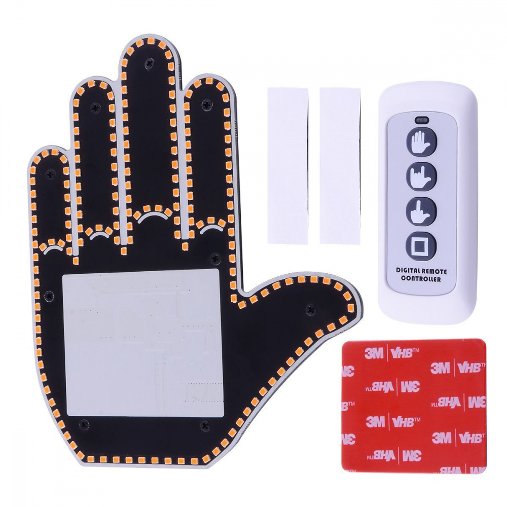 LED Hand на заднє скло автоомобіля (with batteries) — Придбати в Україні - фото 4